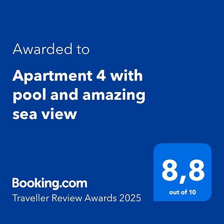 Apartment 4 With Pool And Amazing Sea View Lokva Rogoznica Esterno foto